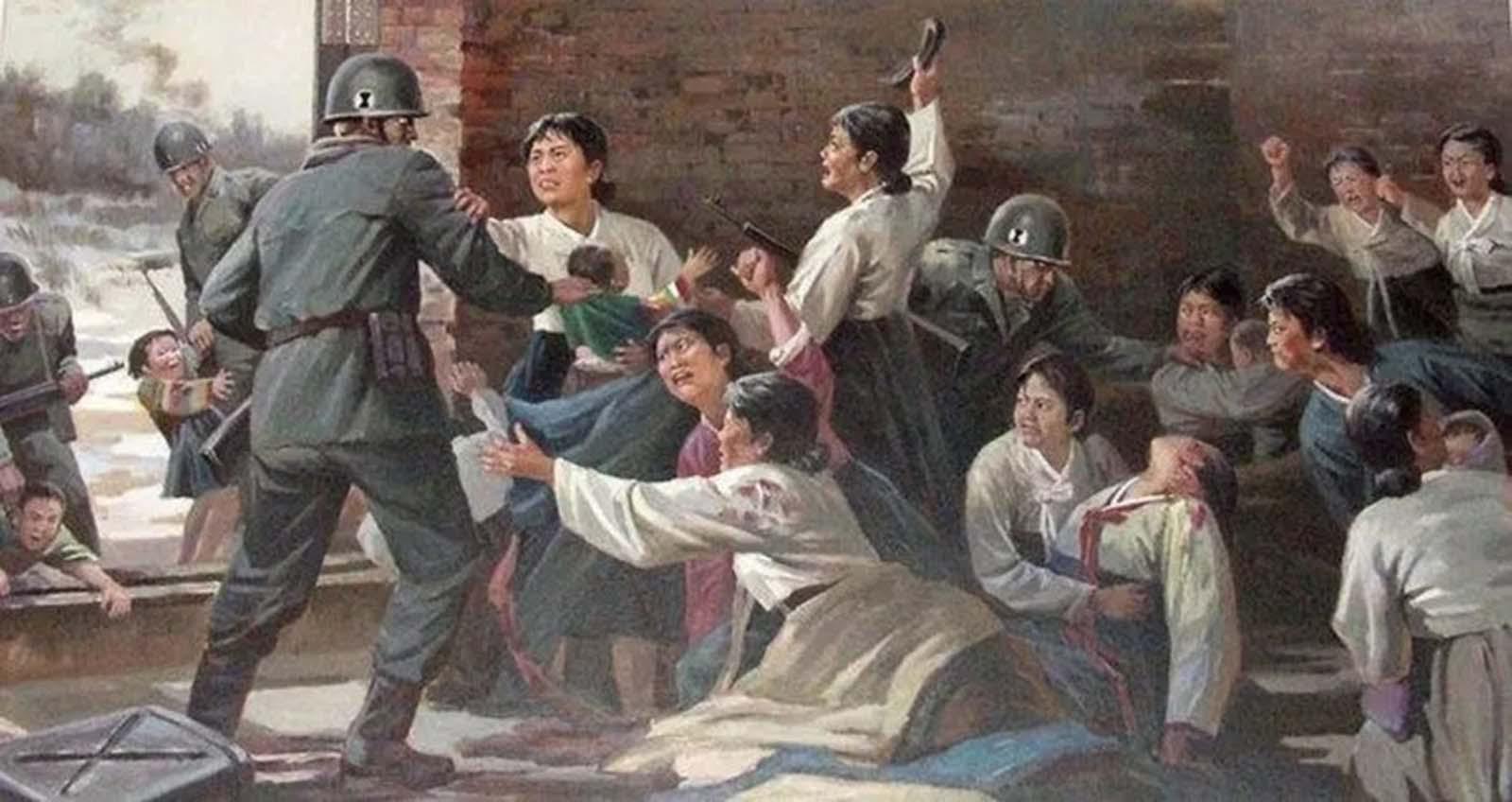 朝鲜反美宣传画——信川美国暴行博物馆
