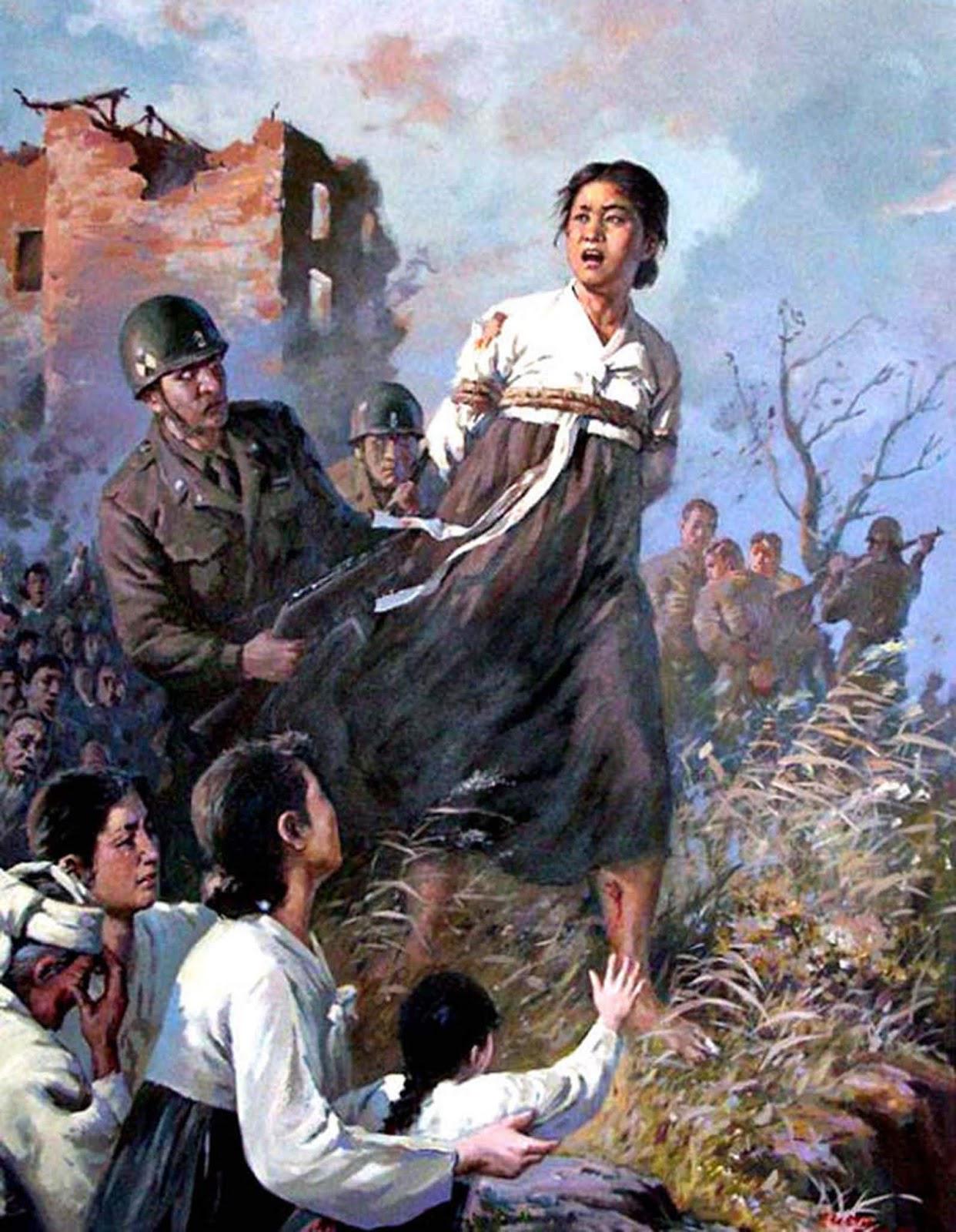 朝鲜反美宣传画——信川美国暴行博物馆